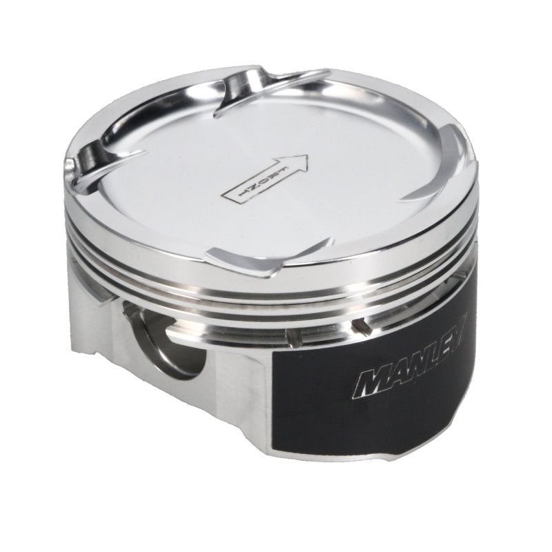 Manley 08+ Mitsubishi Evo X (4B11T) High-Performance 86.5mm +.5mm Oversize Bore 9.0:1 Dish Piston Set with Rings - Unleash Your Engine's Potential!