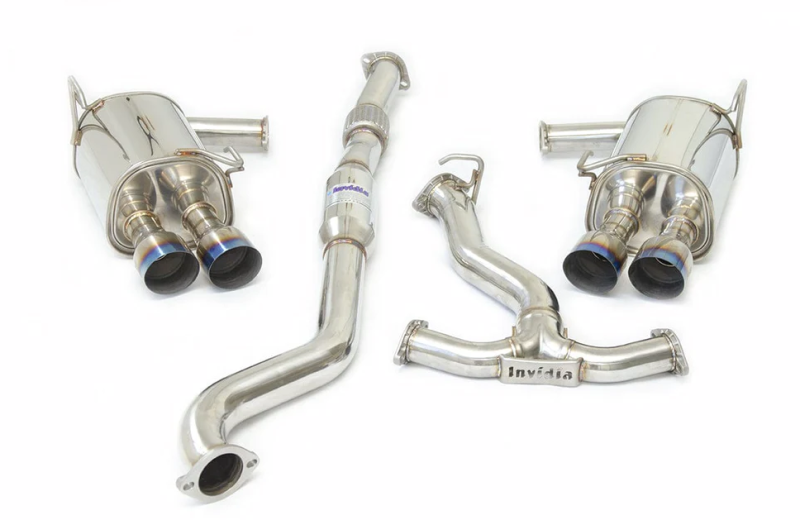 Incredible Invidia 2022+ Subaru WRX Q300 Single Layer Titanium Burnt Quad Tip Cat-back Exhaust - Upgrade Now!