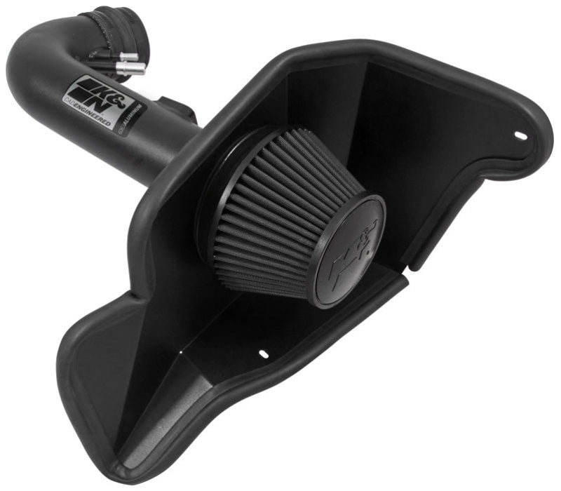 K&N 2015 Ford Mustang GT 5.0L V8 Black High-Performance Intake Kit - Unleash Your Engine's Potential!