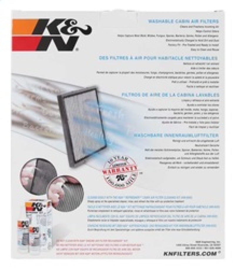 K&N Premium Cabin Air Filter for 2019 - 2024 RAM 1500/2500/3500 & 2022 - 2024 Jeep Wagoneer Models