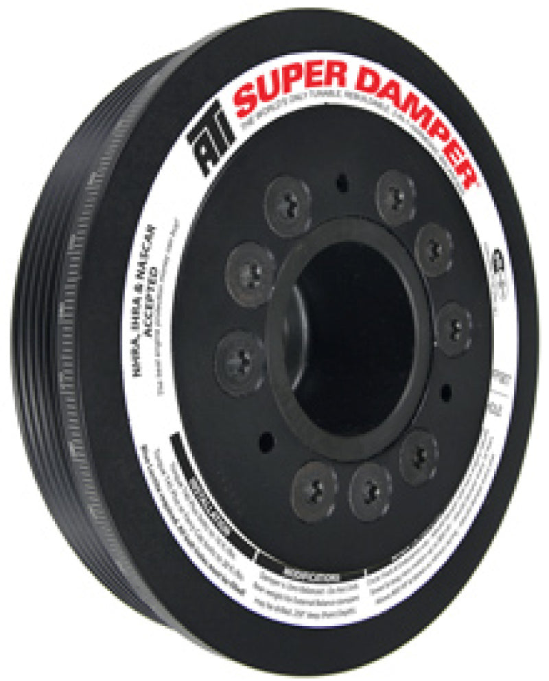 ATI Damper - 6.78in Aluminum - 6 Grooves - Ideal for Mitsubishi Evo 8 4G63 with Integra Lower Cam Drive