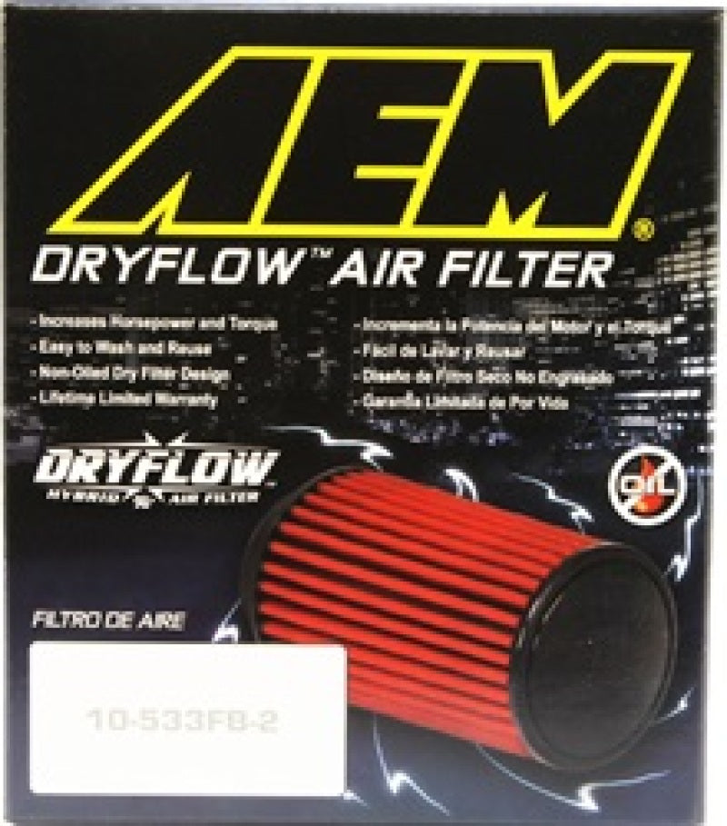 AEM 2.50-inch Short Neck 5-inch Element Performance Air Filter