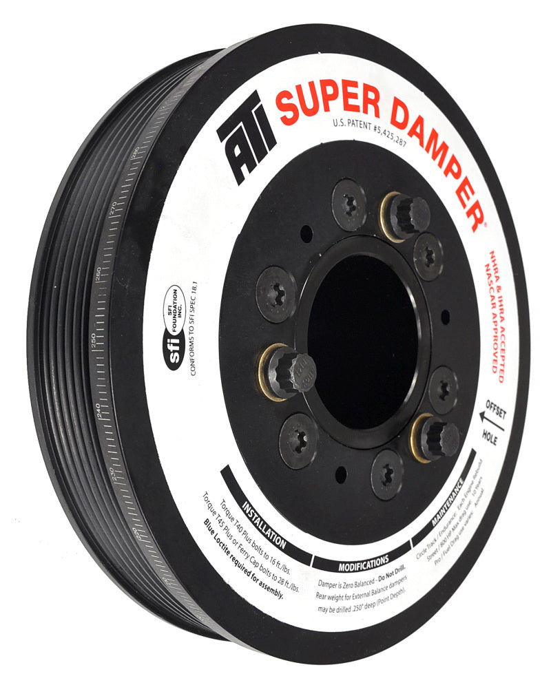 ATI 7.48in Aluminum Lightweight Damper - Ideal for LS1/LS2 F & V Body Cars without A/C!