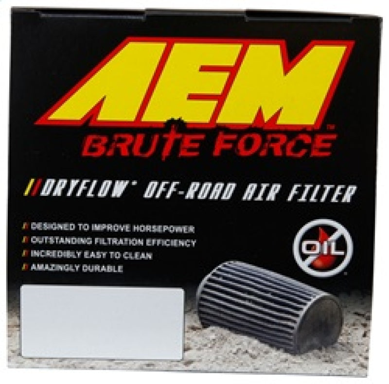 AEM 2.75 in x 5 in Dryflow Air Filter - Perfect for Off - Road Adventures