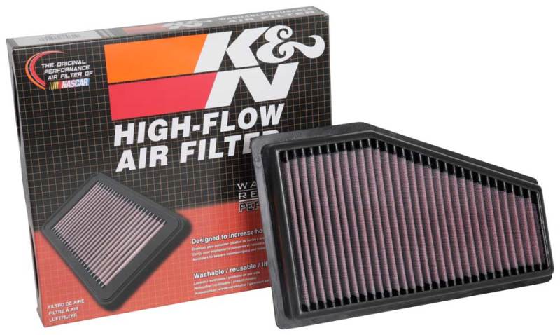 K&N High-Performance Drop-In Air Filter for 2019 - 2023 Jeep Cherokee (L4-2.4L & V6-3.2L F/I)