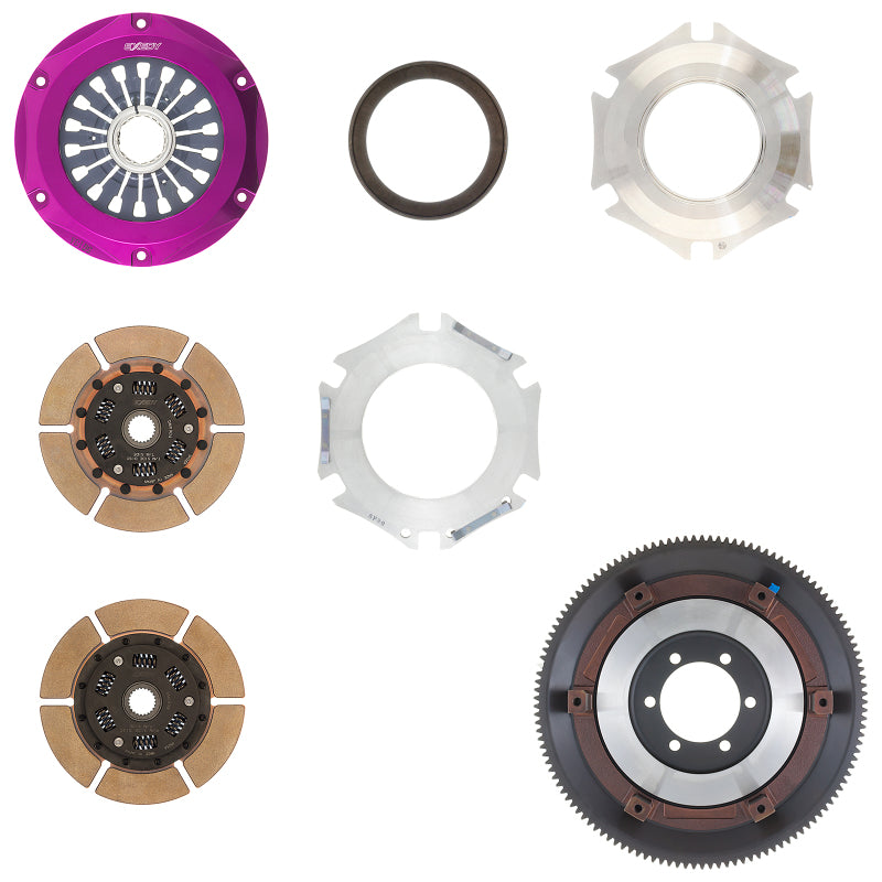 Exedy Hyper Twin Cerametallic Clutch: 1993 - 1995 Mazda RX - 7 R2 Pull - Type for High - Performance