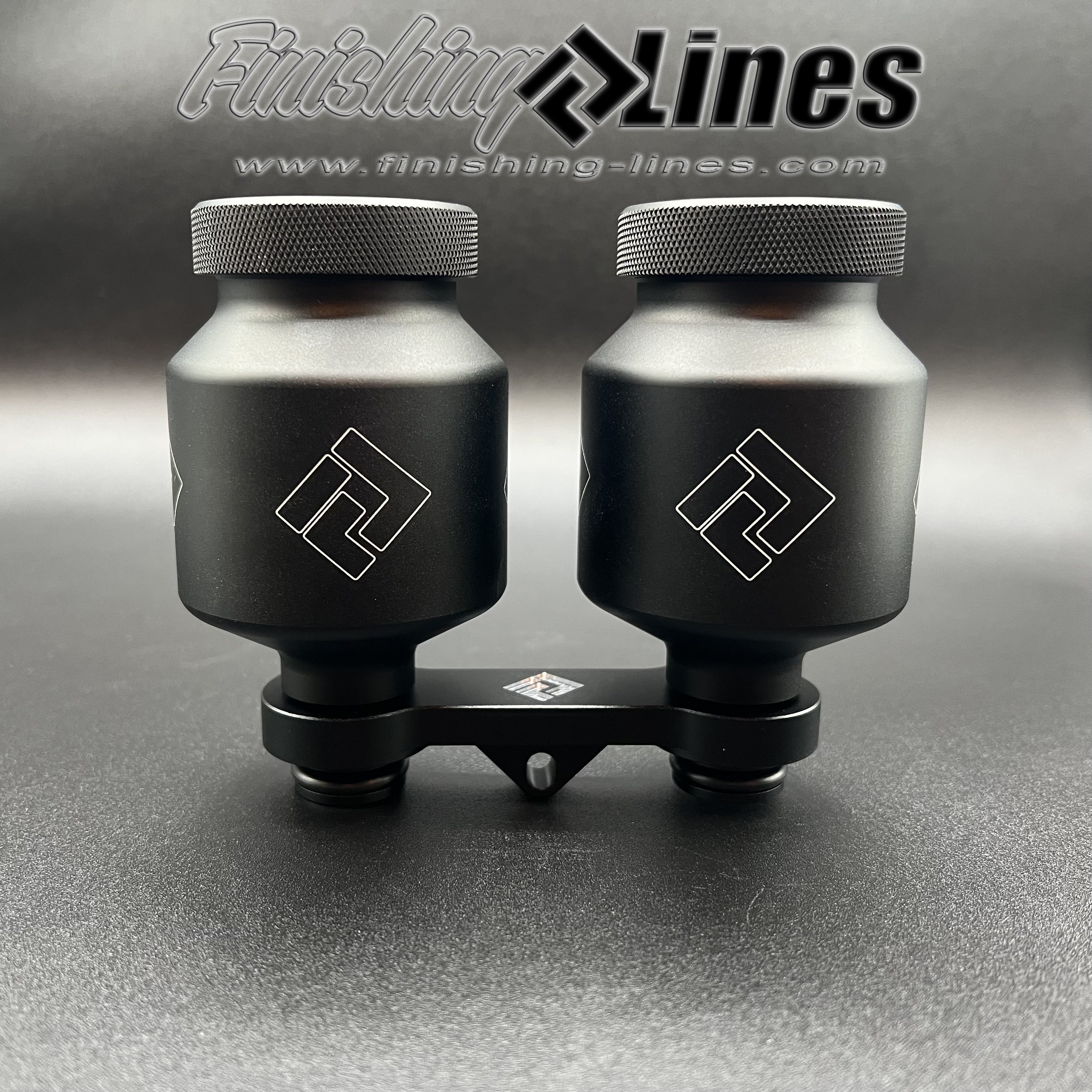 Finishing Lines Billet Reservoir for EK Civic, '98+ DC Integra, S2000 Stock Master Cylinder - Stunning Black Edition
