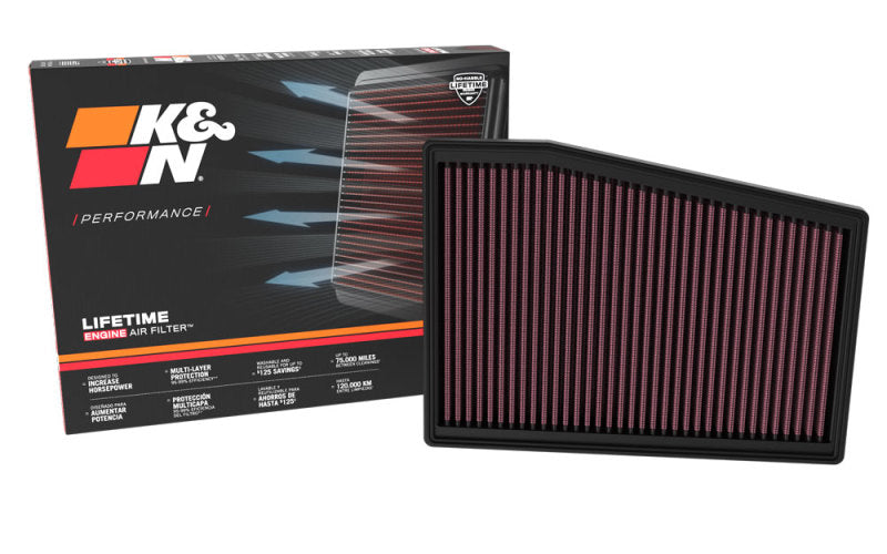 K&N 2022 - 2025 Cadillac CT5 V Blackwing V8 - 6.4L High - Performance Replacement Air Filter
