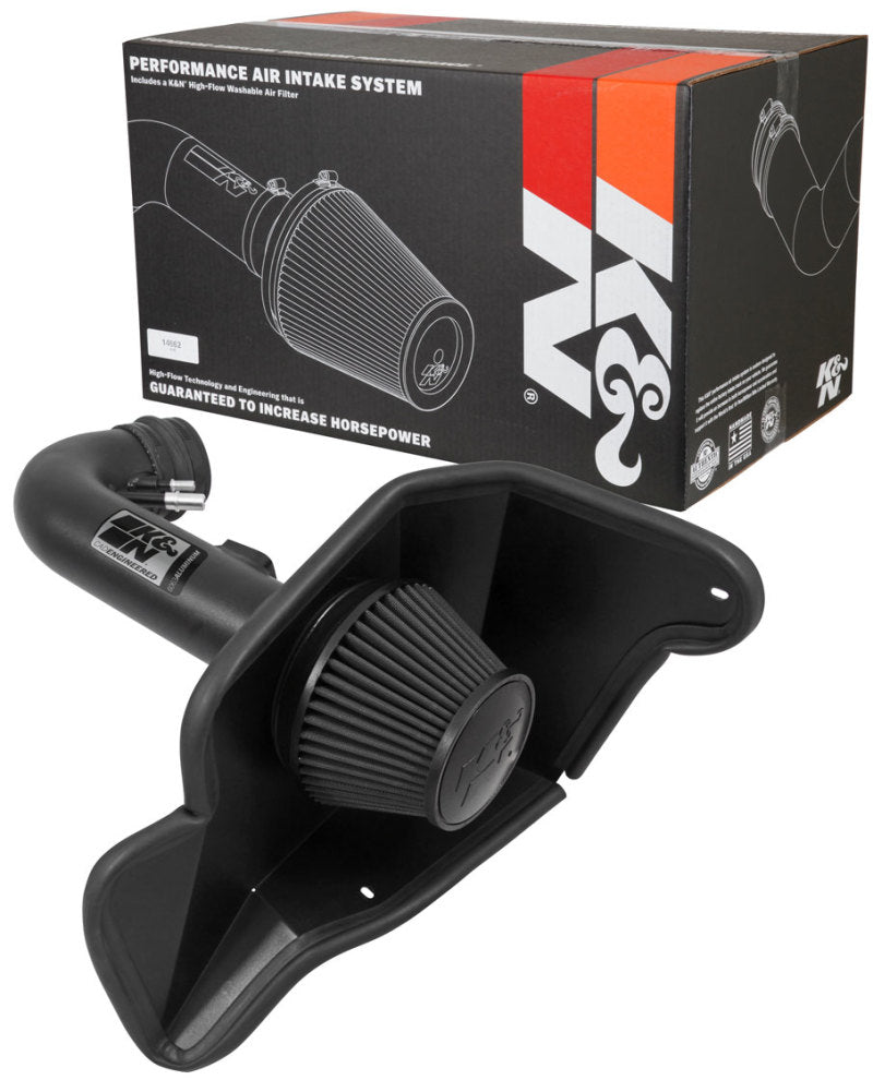 K&N 2015 Ford Mustang GT 5.0L V8 Black High-Performance Intake Kit - Unleash Your Engine's Potential!