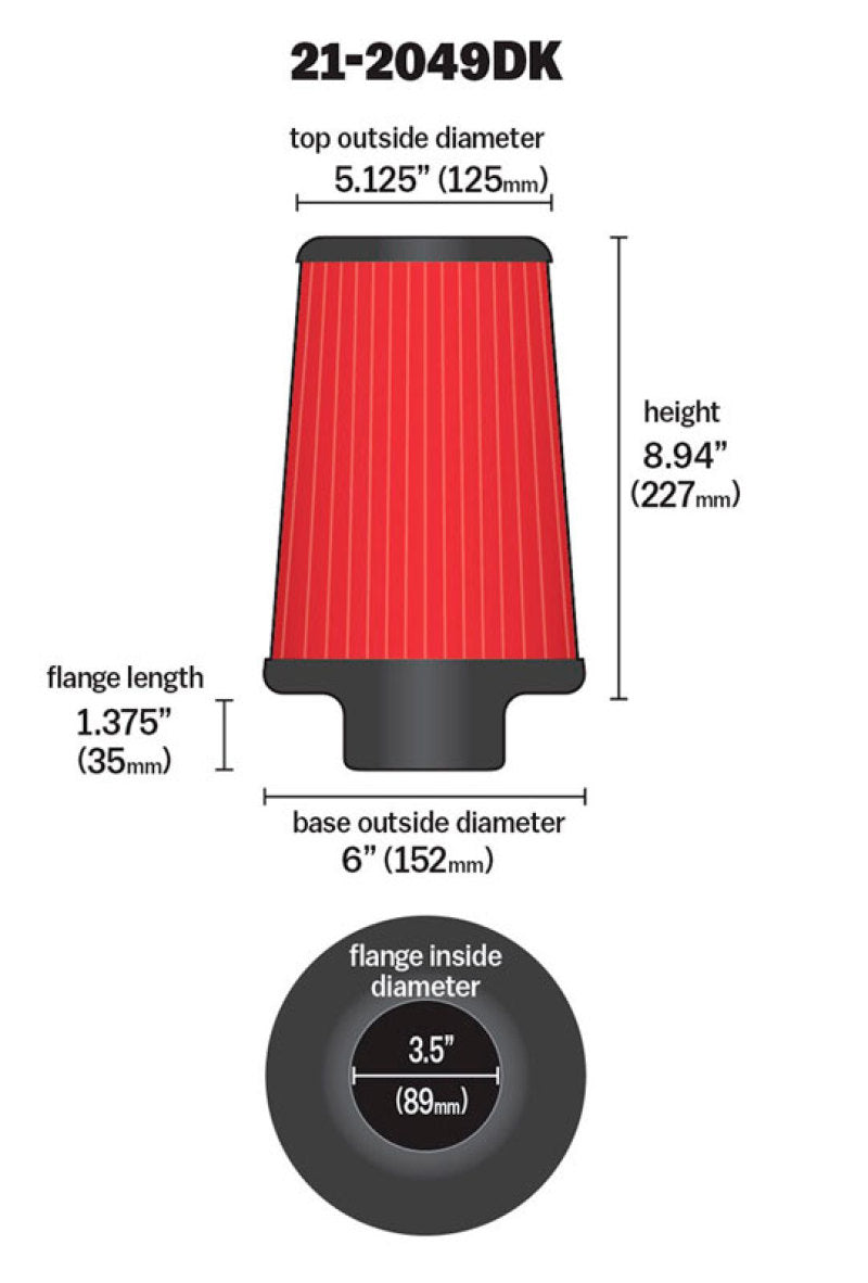 AEM 3.5-Inch Short Neck 9-Inch Element Air Filter - The Ultimate Air Filtration Solution