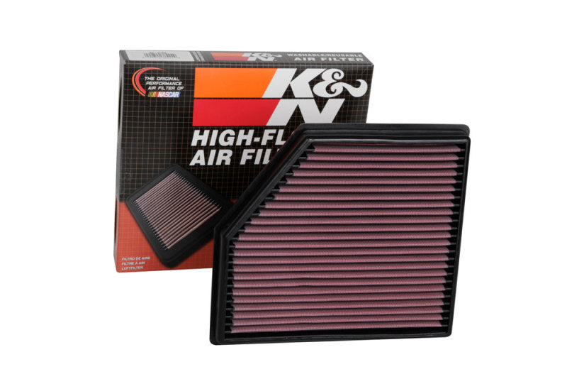 K&N High-Performance Replacement Panel Air Filter for 20-25 Cadillac CT4/CT5 2.0L L4