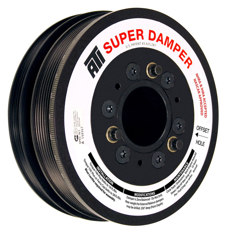 ATI Damper - 7.48in - Alum - 6/4 Grv - LS3 Camaro 10 - 15 & Gen 3 Vortec Truck LS - High - Performance Solution