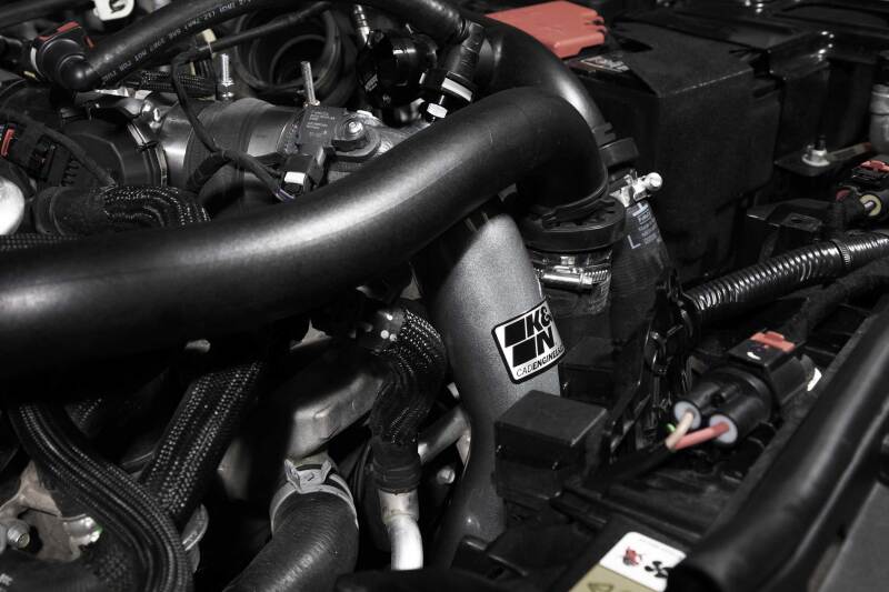 K&N 2023 - 2024 Ford Bronco Raptor & Ranger Raptor 3.0L V6 Gunmetal Gray Aluminum Charge Pipe Kit