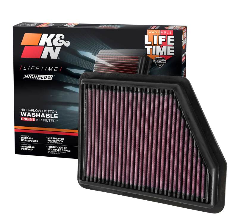K&N High-Performance Replacement Air Filter for 2016+ Honda Civic and HR-V
