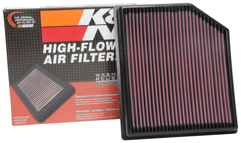 K&N High-Performance Drop-In Air Filter for 2018 Jeep Grand Cherokee V8 - 6.2L F/I