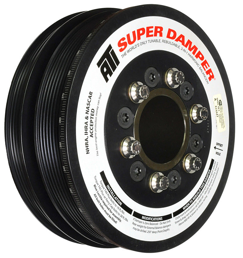 ATI Damper - 7.48in - Alum - 6/4 Grv - LS3 Camaro - 10-15 - Gen 3 Vortec Truck - 6 Bolt - LS: The Ultimate Performance Solution