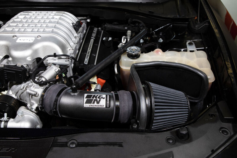 K&N DRYFLOW Performance Air Intake System - Unleash Your 2017 - 2023 Dodge Charger/Challenger Hellcat's Power!