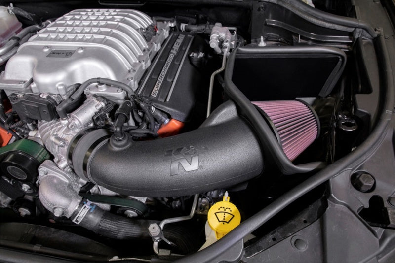 K&N Aircharger Performance Intake for 18 - 19 Jeep Grand Cherokee Trackhawk V8 - 6.2L F/I: Unleash Your Engine's Potential!