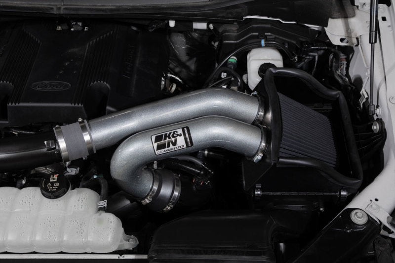 K&N High-Performance Air Intake System for 2015 - 2024 Ford F-150 (Incl. Raptor) 2.7L/3.5L V6 & 2021 - 2024 Ford Expedition