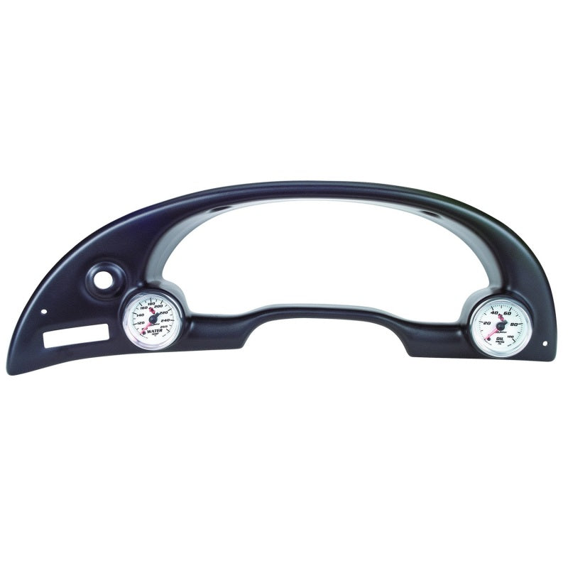 Autometer 94 - 00 Ford Mustang 52mm Black Dual Instrument Cluster Bezel: The Perfect Fit for Your Ride!