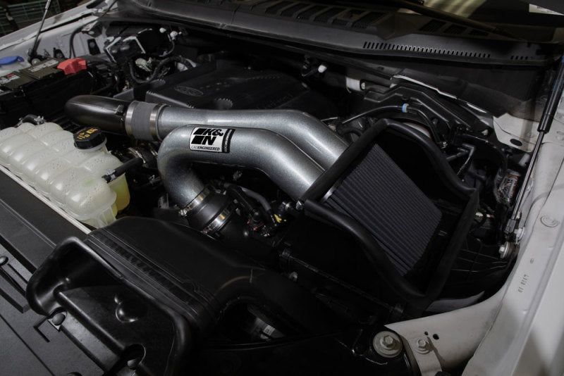 K&N High-Performance Air Intake System for 2015 - 2024 Ford F-150 (Incl. Raptor) 2.7L/3.5L V6 & 2021 - 2024 Ford Expedition
