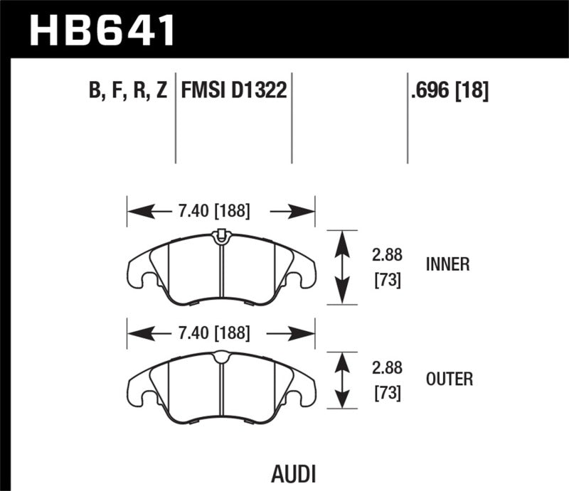 Hawk HPS Street Front Brake Pads - Perfect for 2009-2017 Audi A4, A5, Q5, S4, S5 Models!