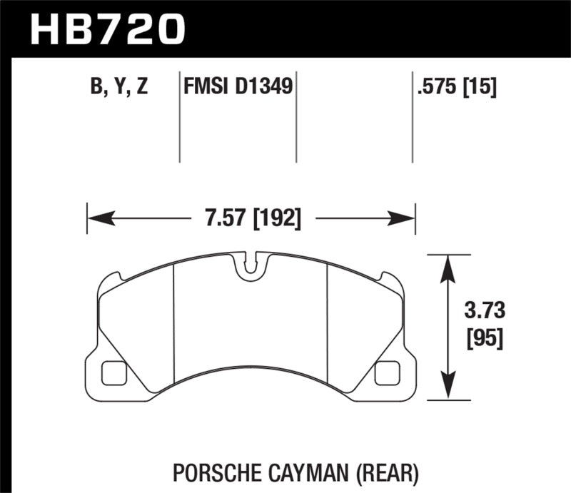 Hawk 10 - 16 Porsche Panamera & 08 - 15 Porsche Cayenne: High - Performance Ceramic Street Front Brake Pads