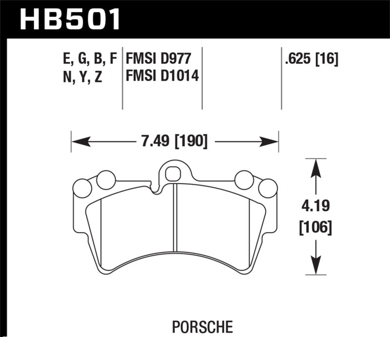 Hawk DTC-60 Race Front Brake Pads for 2007 - 2015 Audi Q7, 2003 - 2009 Porsche Cayenne, and 2004 - 2008 VW Touareg