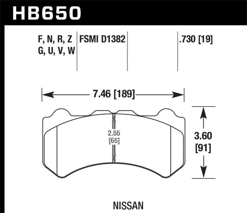 Hawk 09 - 11 Nissan GT - R DTC - 70: High - Performance Motorsports Front Brake Pads