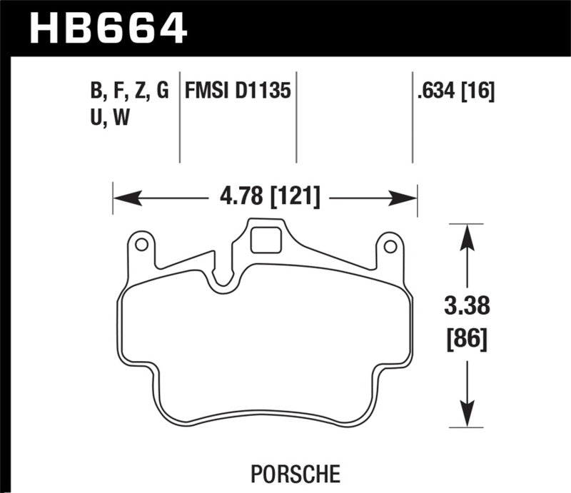 Hawk High-Performance Ceramic Brake Pads for 2005 - 2014 Porsche Models