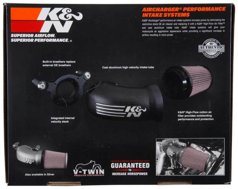 K&N High-Performance Air Intake System for 2008 - 2017 Harley Davidson Touring Models