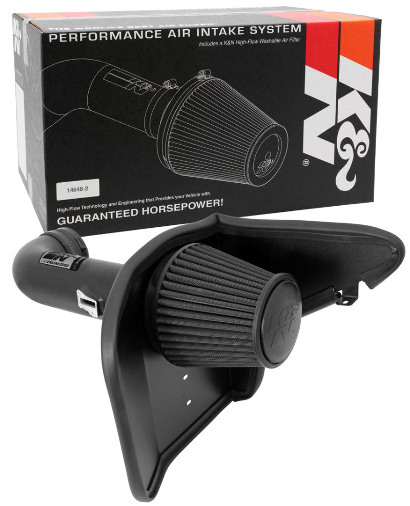 K&N 2010 - 2015 Chevy Camaro 6.2L V8 Black High - Performance Intake Kit: Unleash Your Engine's Power!