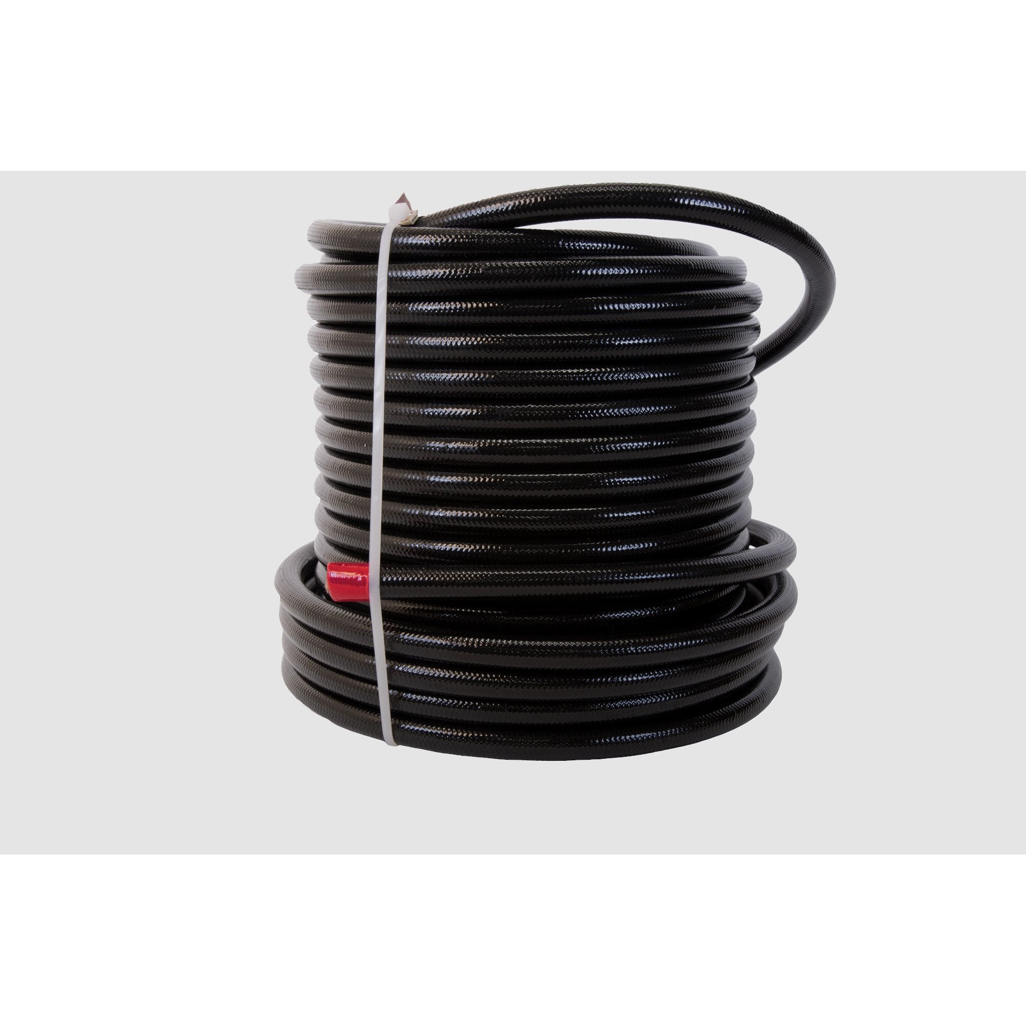 Aeromotive's Premium 8-Foot Fuel Hose: PTFE with Stainless Steel Braiding and Black Jacket, AN-08