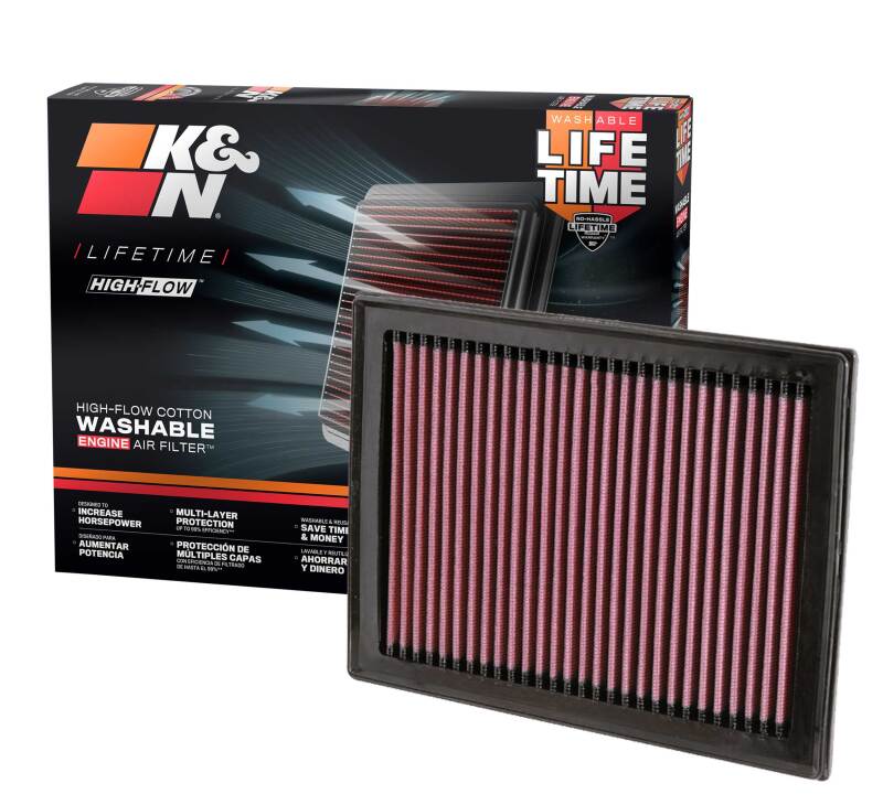 K&N High-Performance Drop-In Air Filter for 2008 Nissan Sentra 2.5L and Multiple INFINITI/Nissan Models