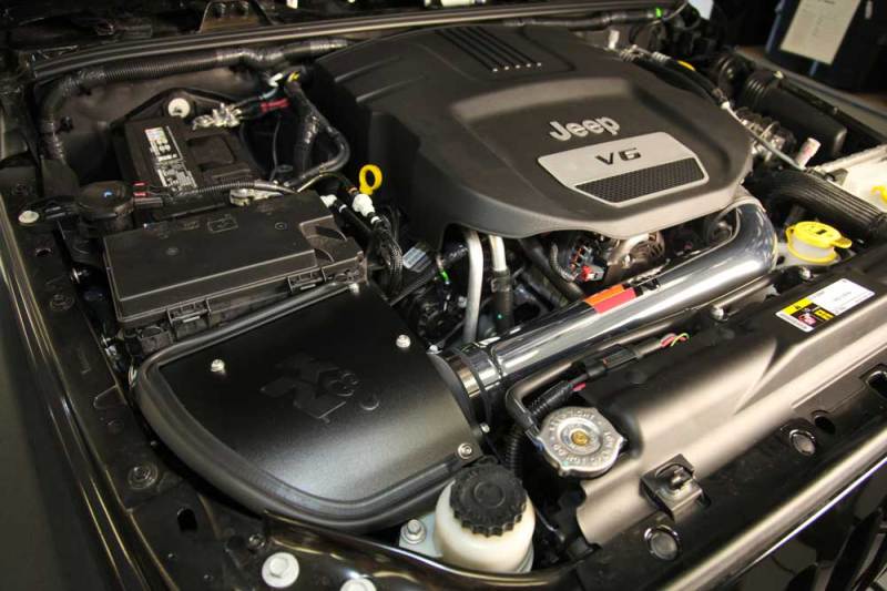 K&N High-Performance Cold Air Intake Kit for 2012 - 2018 Jeep Wrangler V6 - 3.6L (CARB Approved 2012 - 2015)