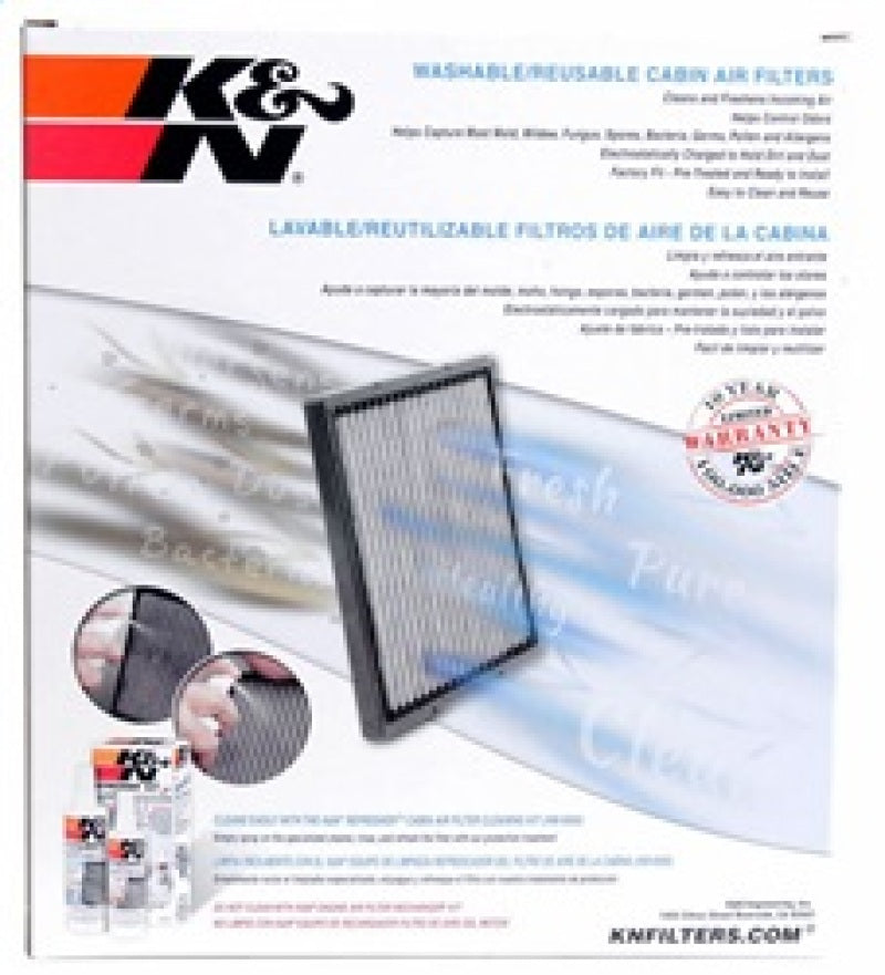 K&N Premium Cabin Air Filter for 2005 - 2018 Chevrolet Corvette Z06/ZR1 and More