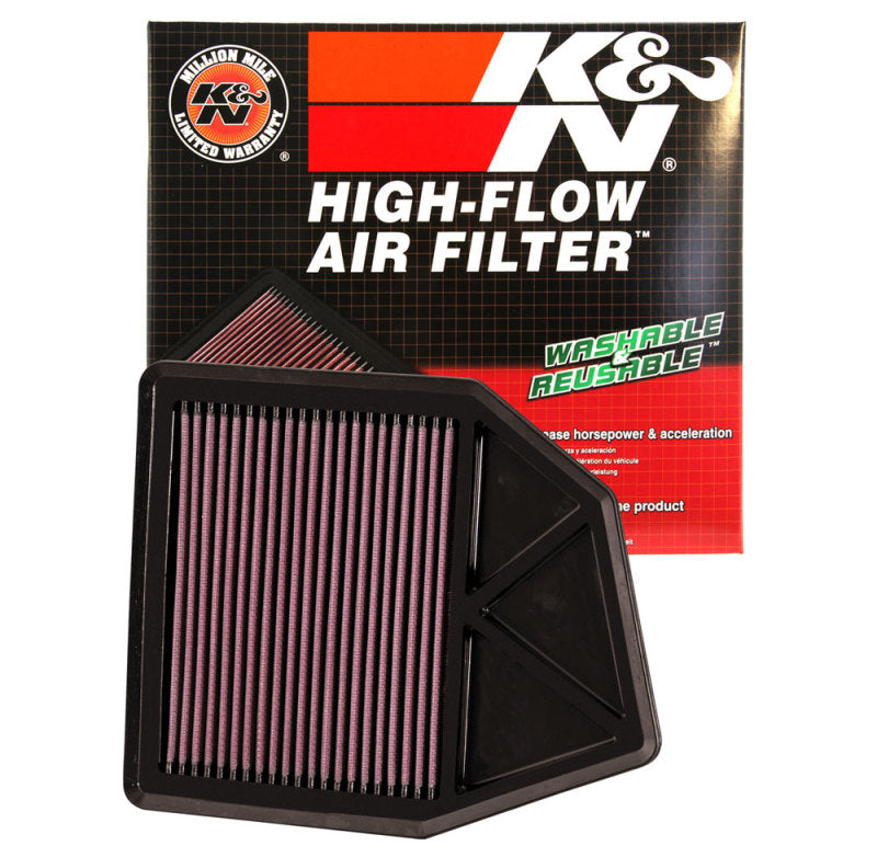 K&N High-Performance Drop-In Air Filter for 2008 - 2015 Honda Accord & Crosstour
