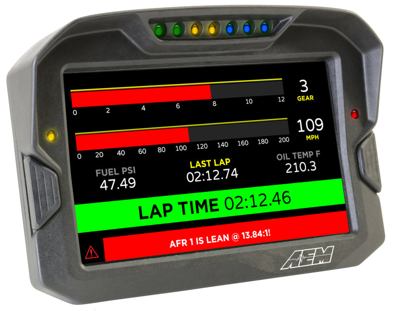AEM CD-7 Carbon Fiber Digital Display: The Ultimate Non-Logging Race Dash with CAN Input