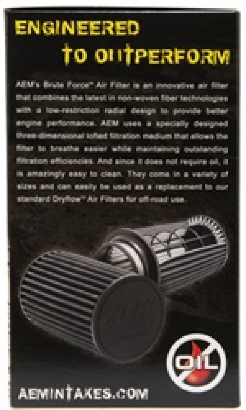 AEM Dryflow 4in. X 9in. Round Tapered Air Filter - The Ultimate Off - Road Solution