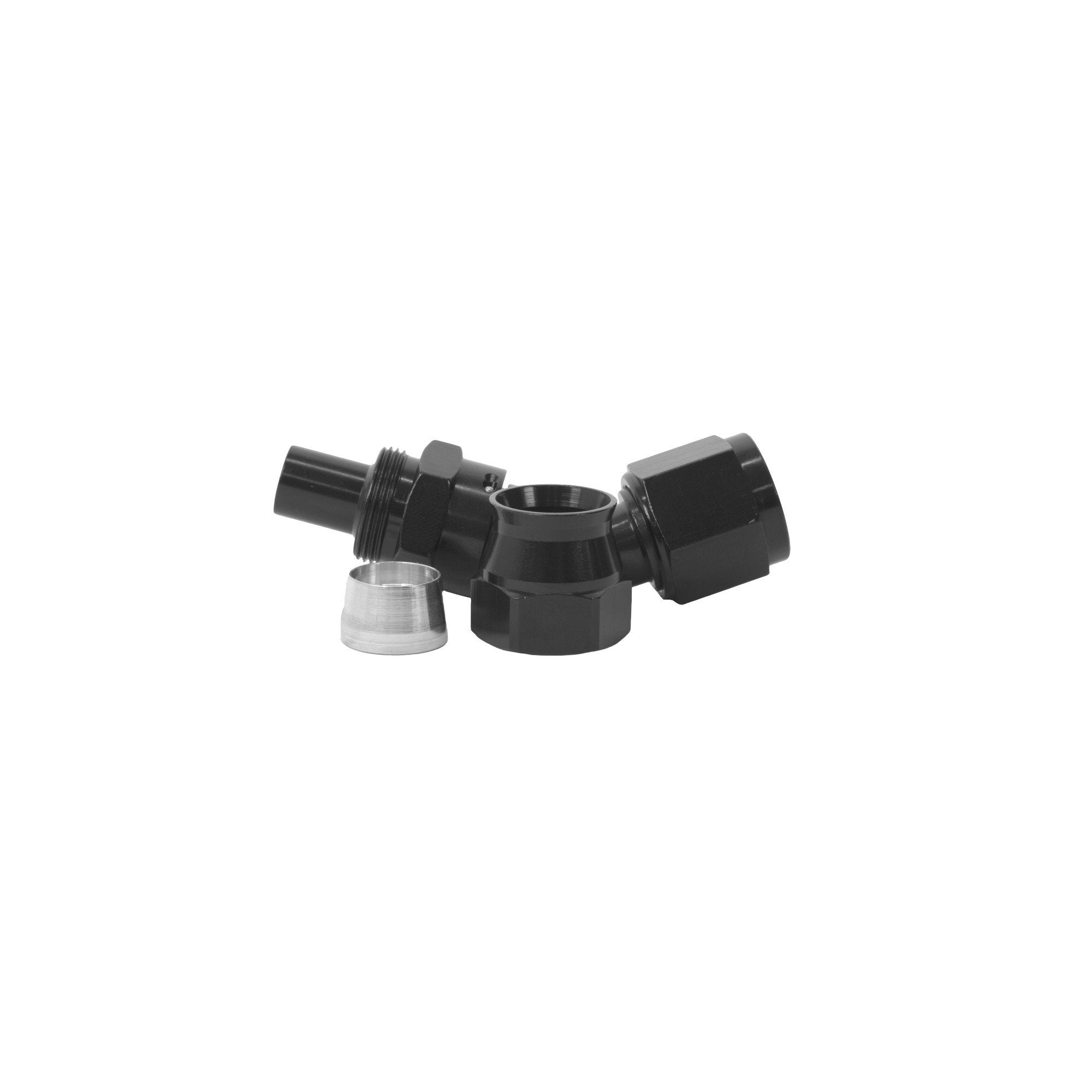 Aeromotive's Stunning Black Anodized PTFE Hose End - AN-10, 45 Degrees!