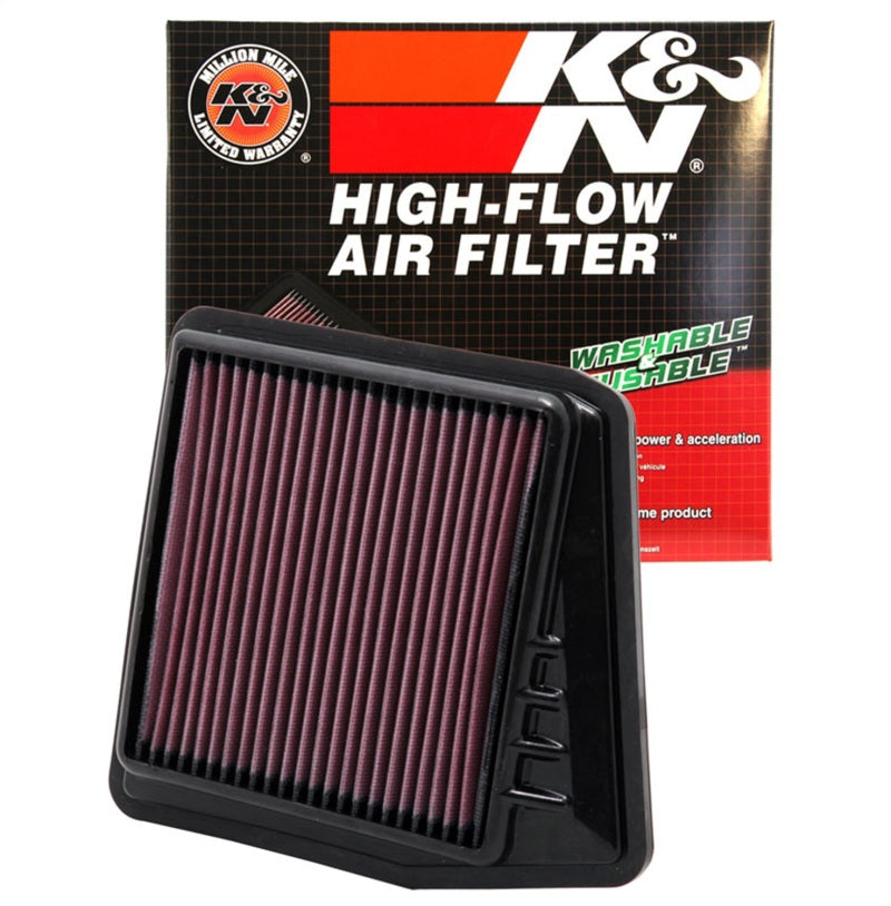 K&N High-Performance Drop-In Air Filter for 2009 - 2014 Acura TSX 2.4L-L4