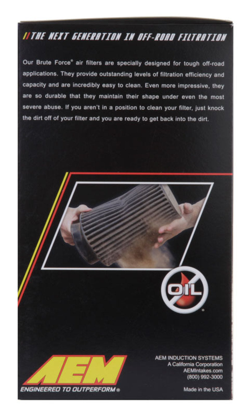 AEM Dryflow 4in. X 9in. Round Tapered Air Filter - The Ultimate Off - Road Solution