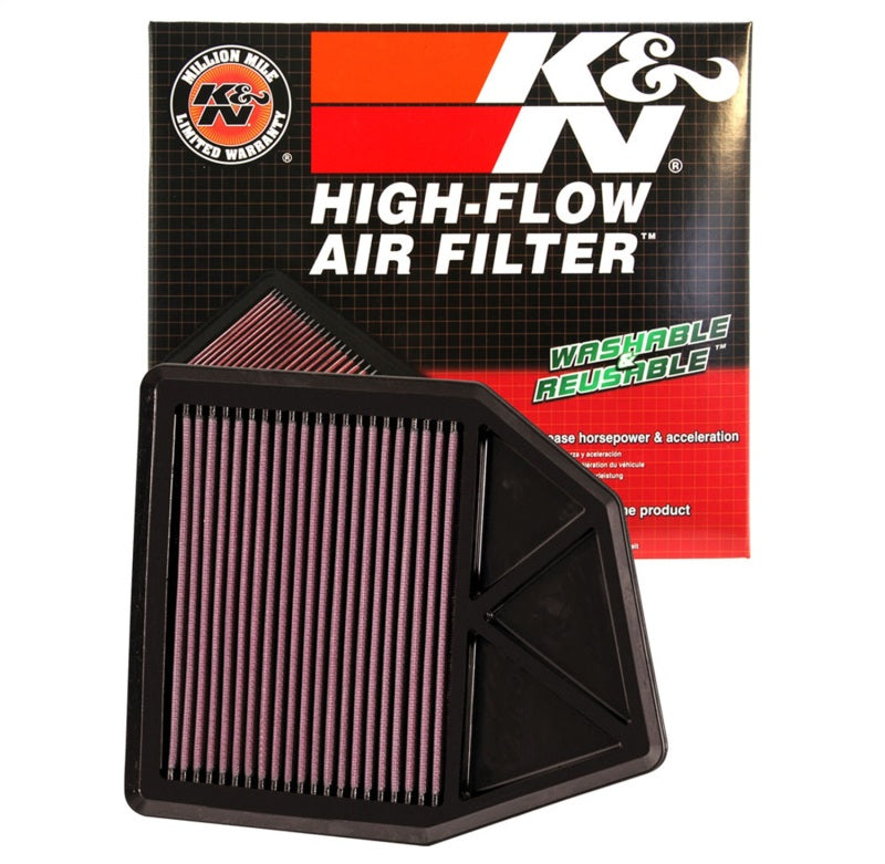 K&N High-Performance Drop-In Air Filter for 2008 - 2015 Honda Accord & Crosstour