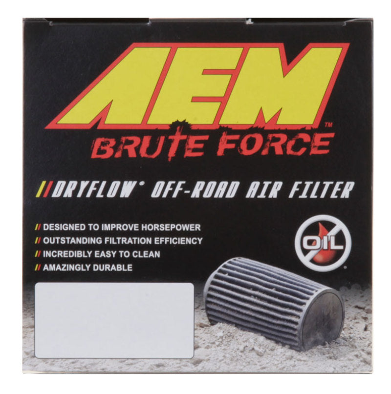 AEM Dryflow 4in. X 9in. Round Tapered Air Filter - The Ultimate Off - Road Solution