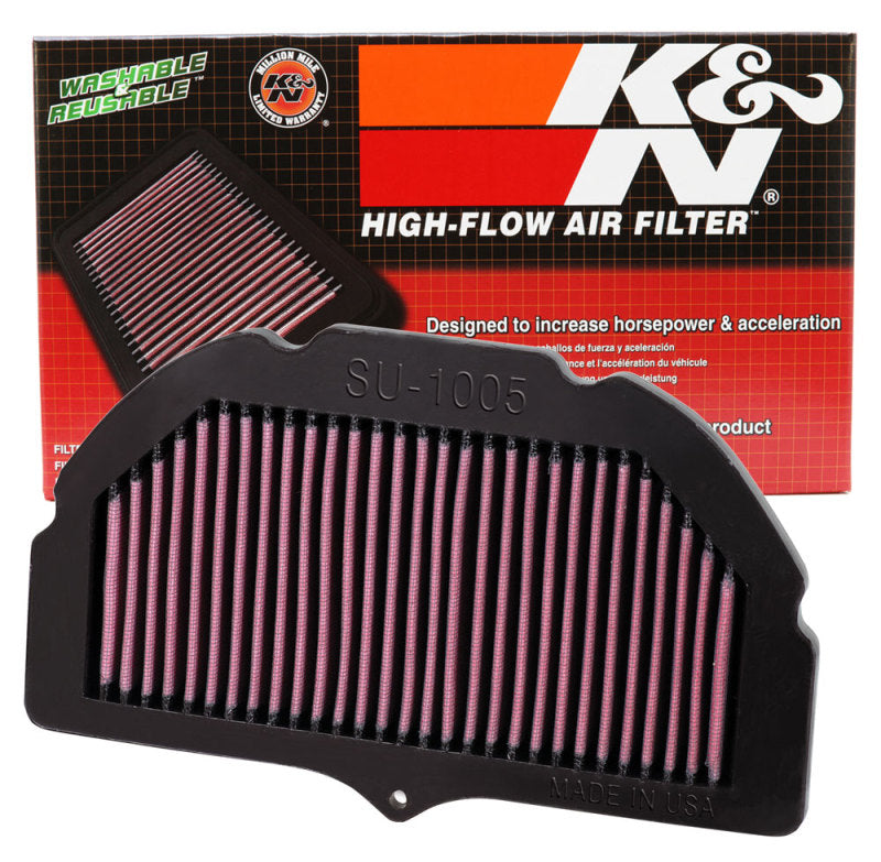 K&N Premium Replacement Air Filter for 2005 - 2008 Suzuki GSXR 1000 and 2021 Suzuki DL650A V - Strom 650XT