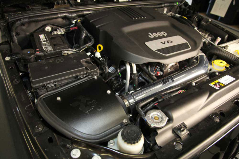 K&N High-Performance Cold Air Intake Kit for 2012 - 2018 Jeep Wrangler V6 - 3.6L (CARB Approved 2012 - 2015)