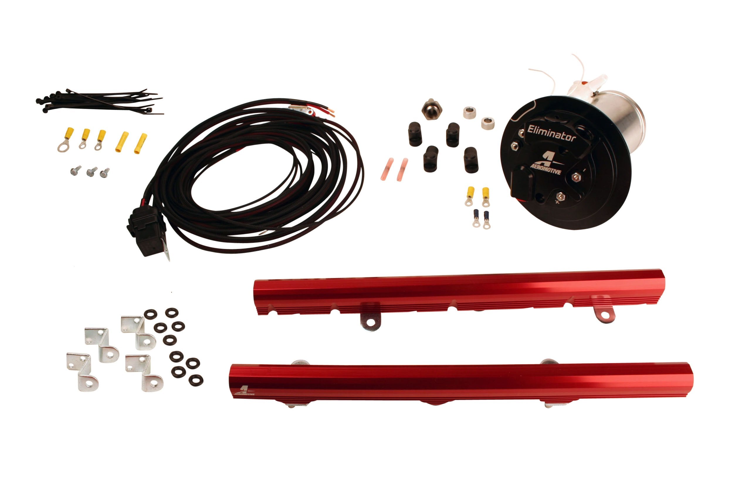 Aeromotive Fuel System for 10 - 11 Camaro: Elim 18674, LS3 Rails 14115, Wire Kit 16307 & More
