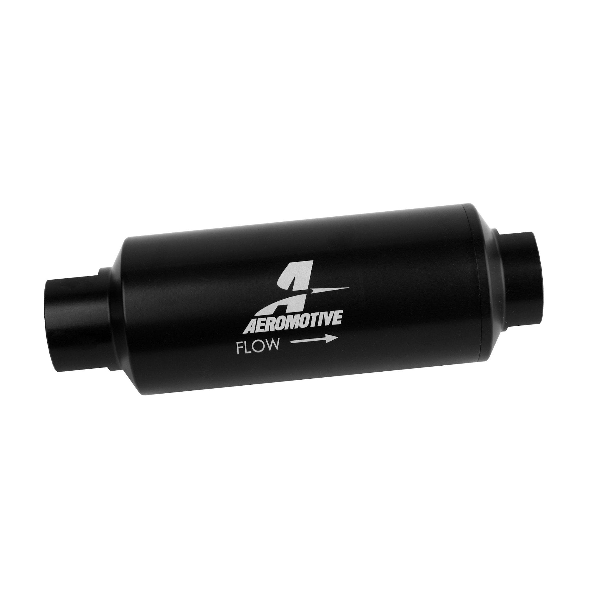 Aeromotive In-Line 40-m Stainless Mesh Element Filter - ORB-12 Port, Black Hard-Coat for Marine Use, 2-1/2 OD