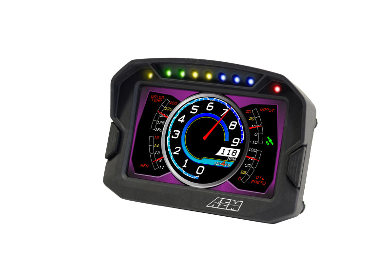 AEM CD-5G Carbon Digital Dash Display: High-Tech Driving Companion with Internal 10Hz GPS & Antenna