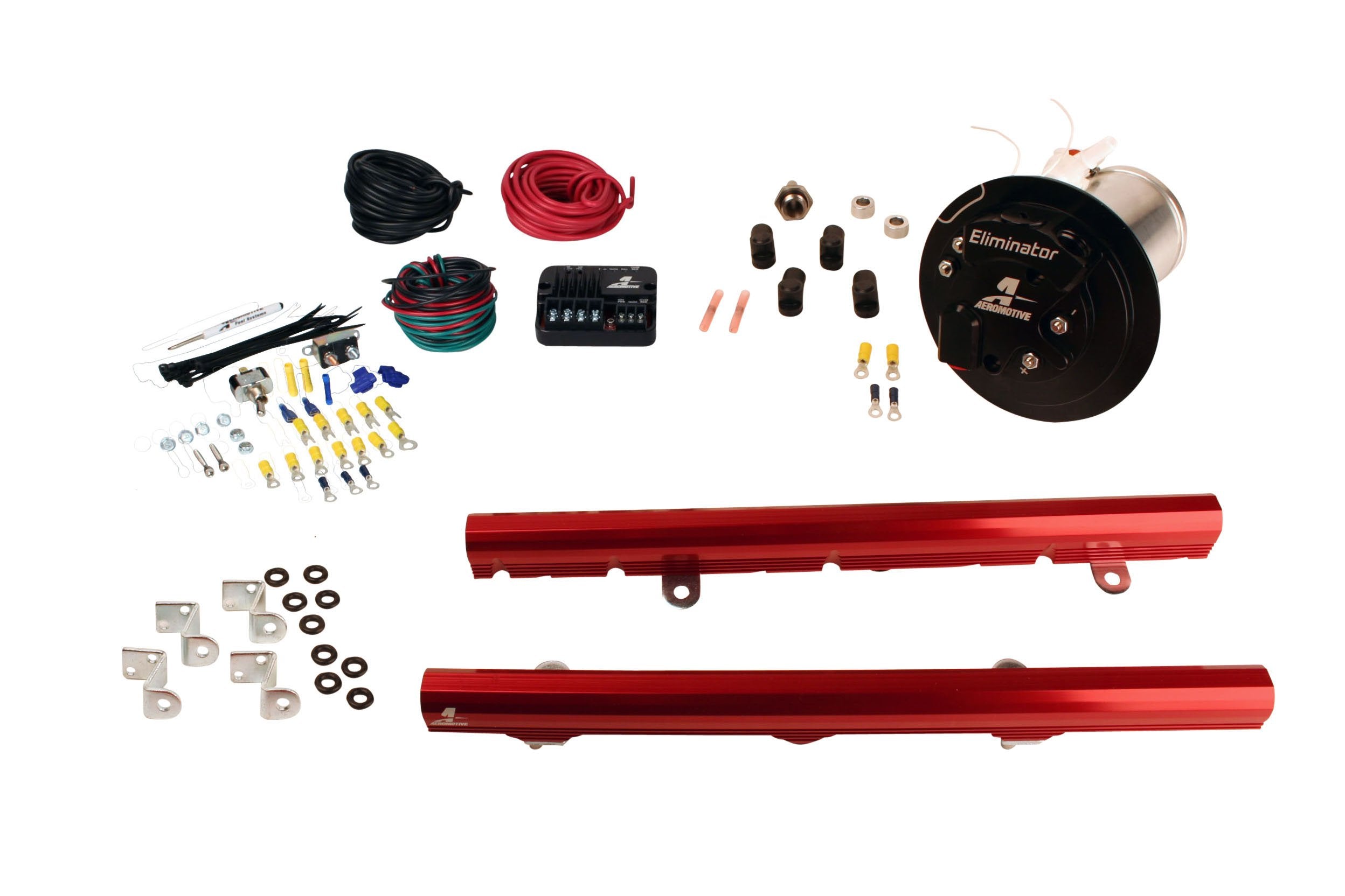 Aeromotive Performance System for 10 - 11 Camaro: Elim 18674, LS3 Rails 14115, PSC 16306 & Fittings